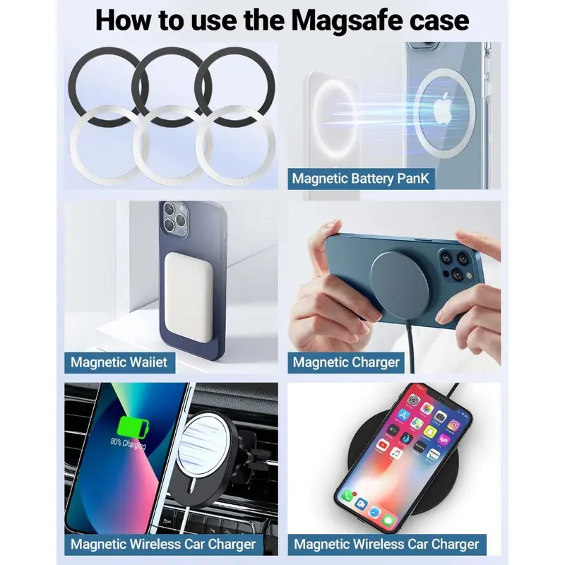Vòng Từ Tính Magsafe Máy Đọc Sách, Điện Thoại, Máy Tính Bảng, Miếng Dán Hít Nam Châm Hỗ Trợ Sạc Không Dây 1