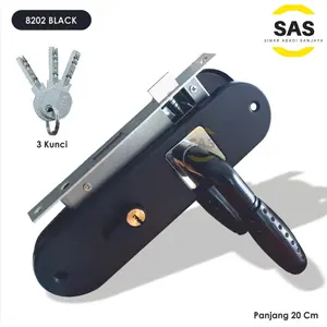[SAS] Gagang Kunci Pintu / Handle Pintu Komplit Ukuran Tanggung / Tanggung 20 cm Bulat Kotak POTTA