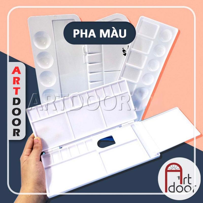 ARTDOOR Khay Bảng pha màu nhiều Ngăn học vẽ trang trí màu nước pentel poster gouache