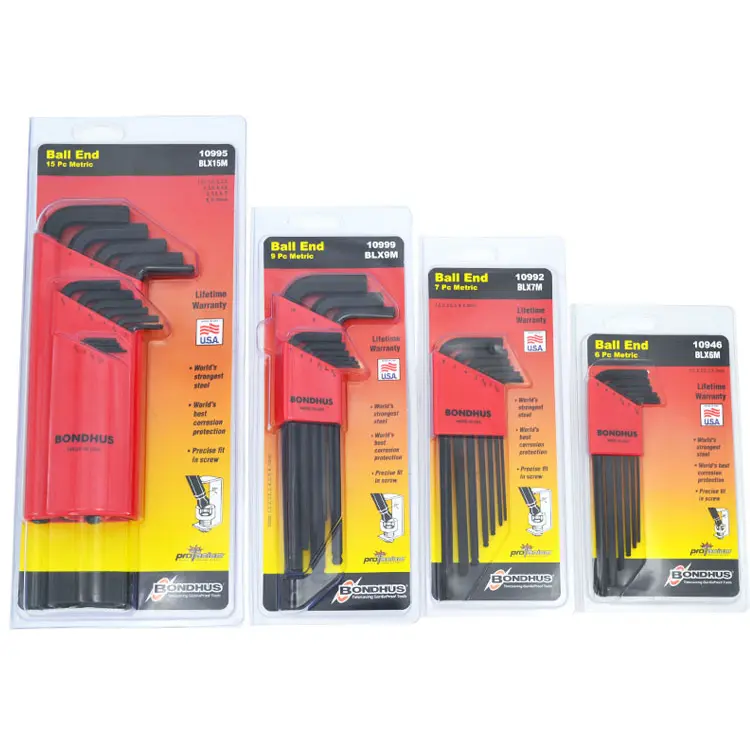 【Ready Stock】Bondhus 10946/10992/10999/10995【USA  】Set Allen Key, MM (Promotion) Hardware Tool