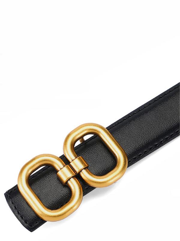 Women's Solid Color Buckle Belt, Modern New Style Pu Leather Belt for Casual Outfits, Modern Fashion Belt for Party, Daily Clothing Decor, Trendy All-match Belt for Birthday Gift 4