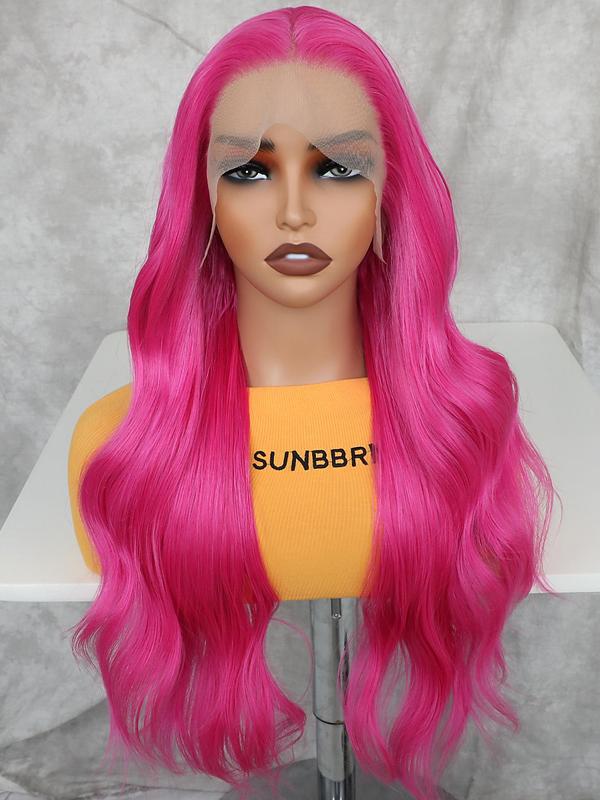 30 Inch Long Wavy Synthetic Wigs for Women, Gorgeous Fluffy Wigs without Bangs, Heat Resistant Synthetic Lace Front Wigs for Party, Daily Use 2