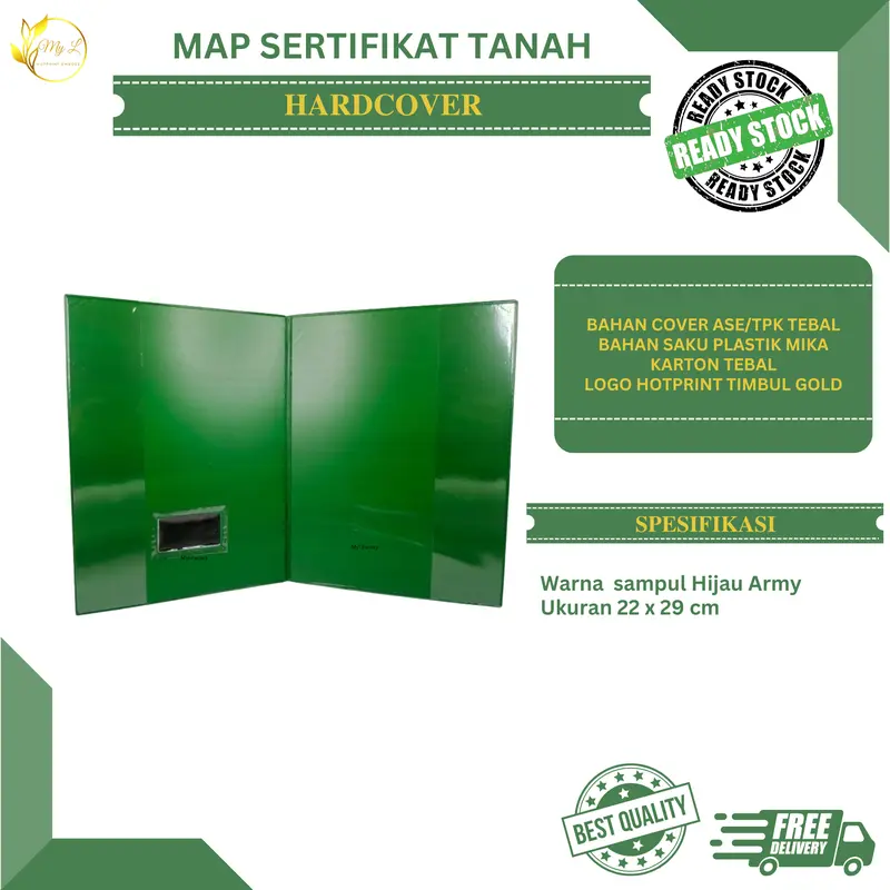 PREMIUM SAMPUL SERTIPIKAT TANAH BPN / COVER SERTIFIKAT TANAH /  MAP RUMAH Hijau 4