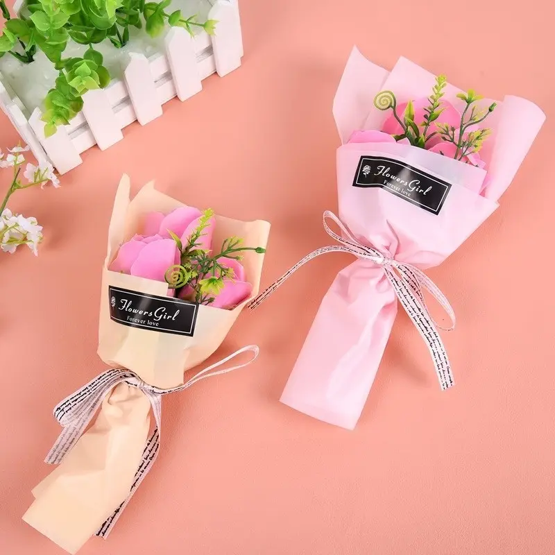 Hoa Xà Phòng Nhân Tạo Ba Đầu 24CM, Hoa Mô Phỏng Hoa Hồng Thực Tế Cho Ngày Của Mẹ, Ngày Nhà Giáo, Ngày Lễ Tình Nhân, Quà Tặng Cho Phụ Nữ 4