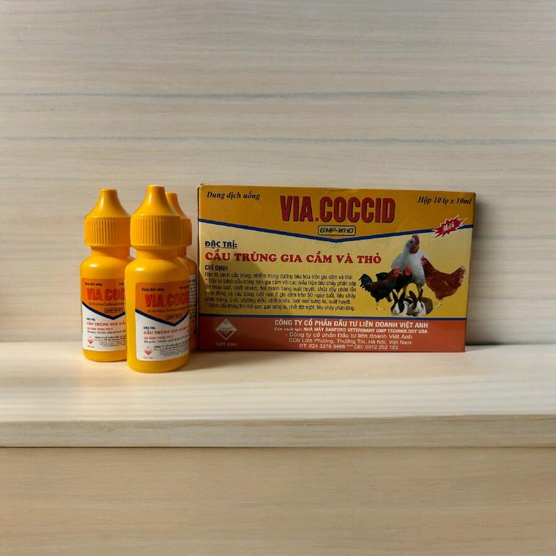 10 lọ VIA.COCCID VIAVET 10ml đặc trị CẦU TRÙNG GIA CẦM và THỎ 3