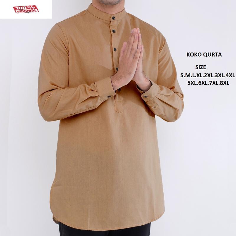 Product Introduction of Baju Koko Pakistan Modis Kurta Pria Gamis Katun lengan panjang termurah 2024 Kantong Muslim 2