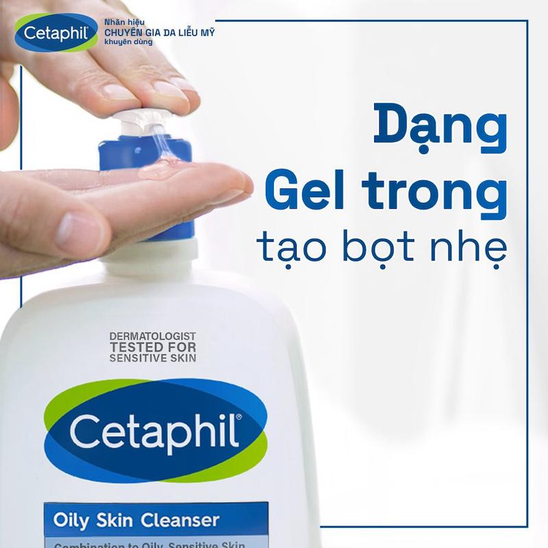   Live  Sữa Rửa Mặt Dịu Lành Cho Da Dầu Nhạy Cảm CETAPHIL OILY SKIN CLEANSER 125ml 
