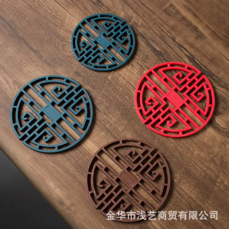 Xiangwen Chinese style China-Chic heat insulation mat, anti scald household retro table bowl mat, dish mat, anti-skid mat, cup mat