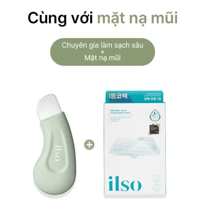 Cây Nặn Mụn Đầu Đen Ilso Deep Clean Master,  Mặt nạ. Tinh chất ủ mụn Ilso Natural Mild Clear Nose Pack