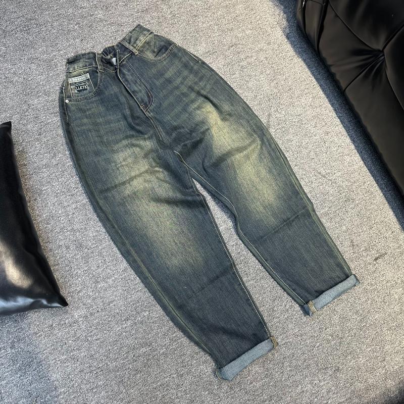 THE QUẠO - Quần Jeans Baggy Nữ Cạp Cao Phối Lưng Thun Màu Bụi R2302_334 92CM