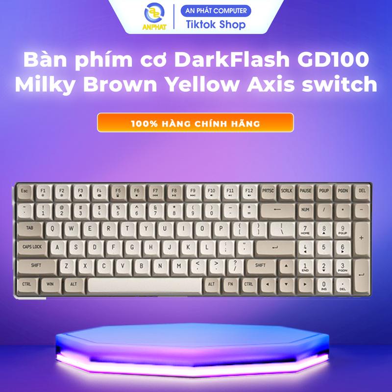 [BH 12 Tháng] Bàn phím cơ DarkFlash GD100 Milky Brown Yellow Axis switch