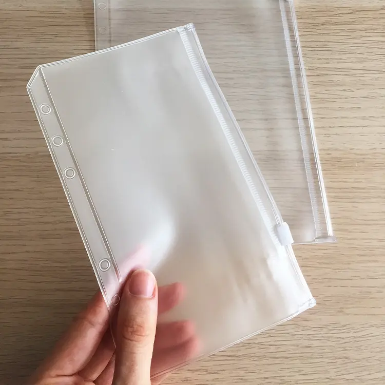 PVC Ziplock Bag Pocket Bag A6/A5 for Cash Planner 6 Holes binder kertas binder