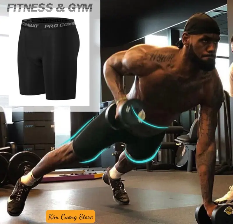 Quần giữ nhiệt nam legging combat pro quần bó cơ đá bóng tập gym cầu lông chạy bộ Sport quần  giữ nhiệt quần legging thể thao 6