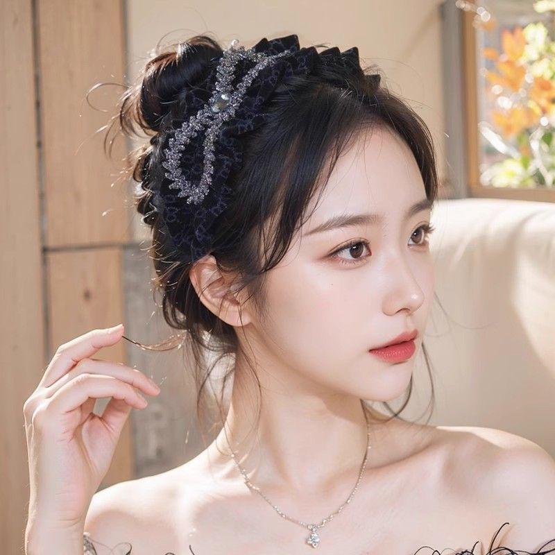  Băng Đô Nhung Cao Cấp Hình Thiên Nga Đen Dành Cho Nữ Phong Cách Pháp Cổ Điển Xếp Nhăn Thanh Lịch Và Dễ Phối Đồ Thời Trang Mũ Cài Tóc Đơn Giản 