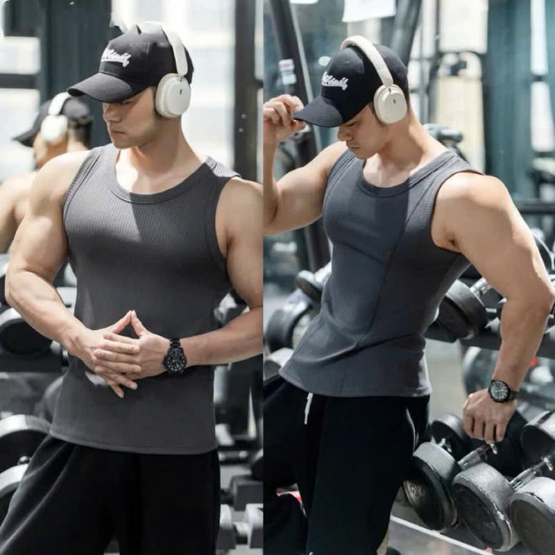 Áo ba lỗ nam vải tăm gân co giãn 4 chiều thấm hút mồ hôi 5