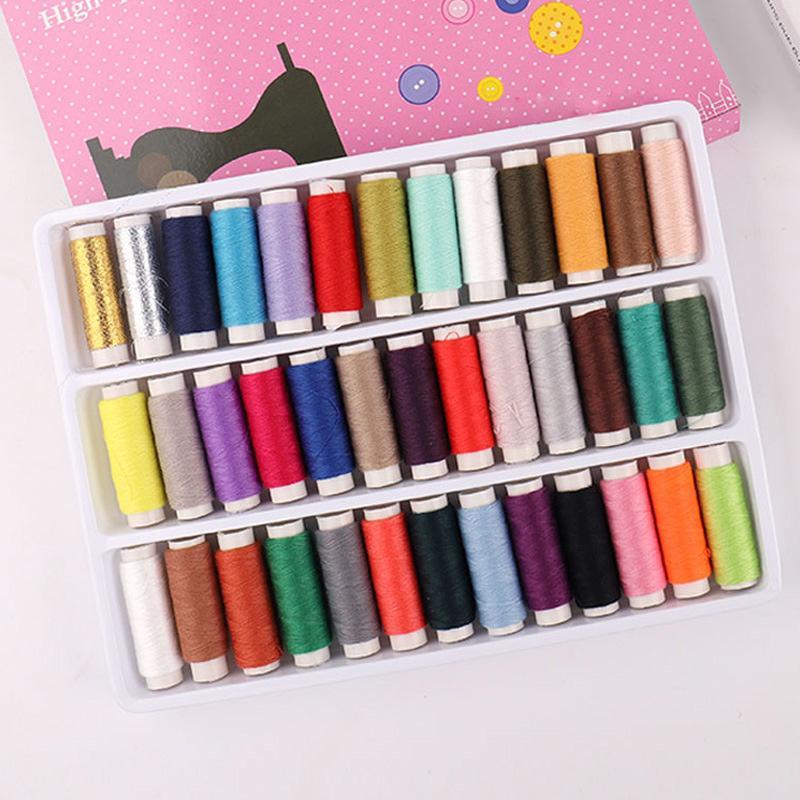 1 Box 39 Colors Sewing Thread Kit, Assorted Color 214.35 Meter/65.33 Yard Thread Spool Polyester Thread, Sewing Supplies For Home Use 7