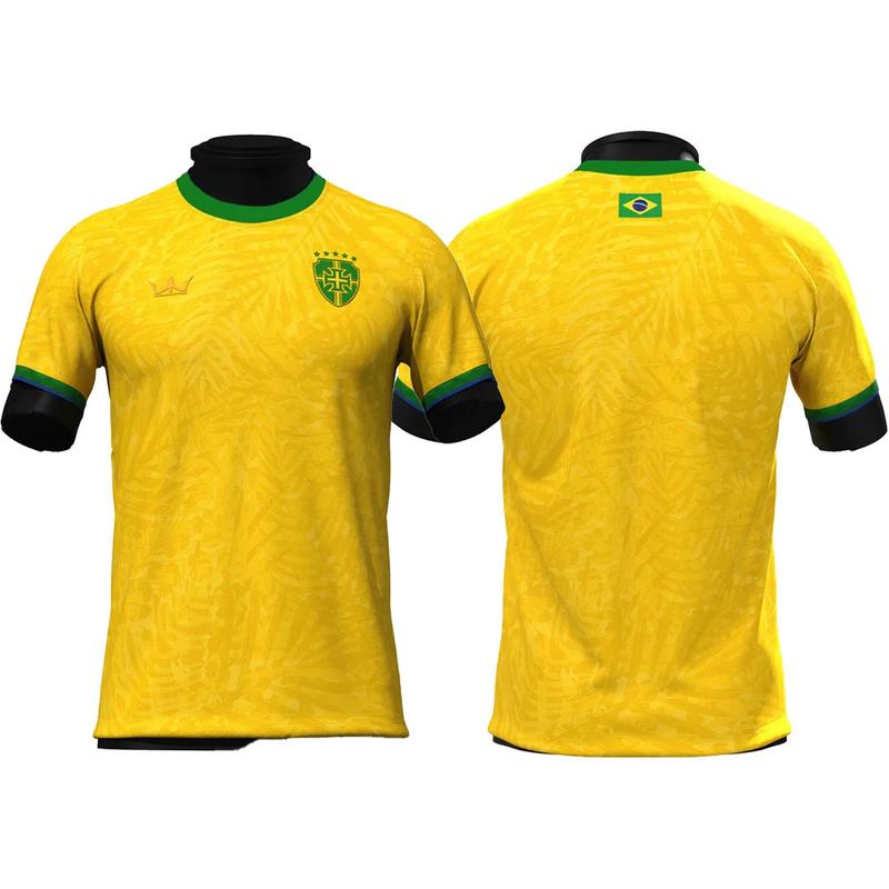 Product Introduction of 2025 Hot Selling Brazil Limited Edition Mens Football Shirt Youth Kids Training Soccer Short Sleeve Uniform Breathable Jersey 3