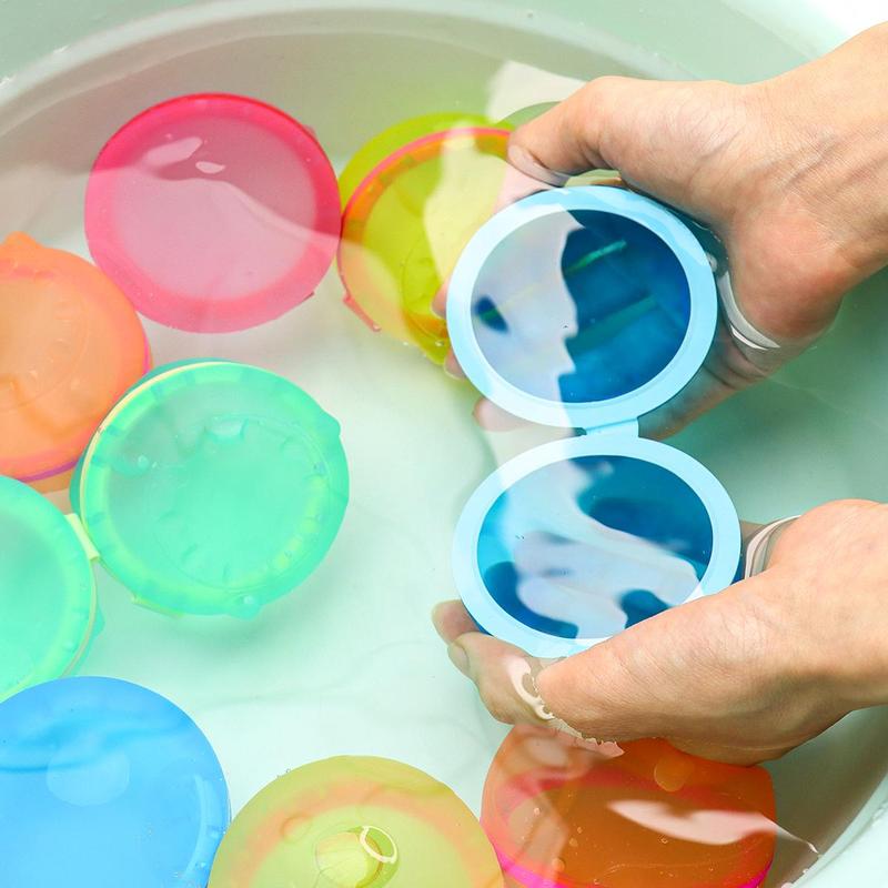 Product Introduction of Reusable Water Ball, Silicone Water Bomb with Mesh Bag, Water Balloon Toy For Pool Party, Water Play Colorful Water Balloons, Suitable for Boys and Girls 7
