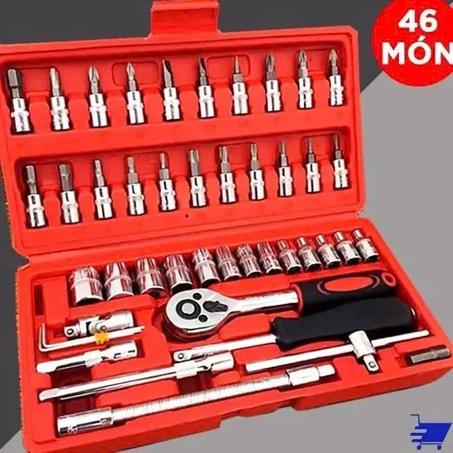 BỘ DỤNG CỤ 46 CHI TIẾT, BỘ DỤNG CỤ MỞ BU LÔNG ỐC VÍT ĐA NĂNG