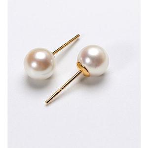 ต่างหูมุก สีขาว ดีไซน์พิเศษสำหรับผู้หญิง ไข่มุกเพาะเลี้ยงอิตาลีแท้ เส้นผ่านศูนย์กลาง 3-5 มม. กระดุมเรียบหรู