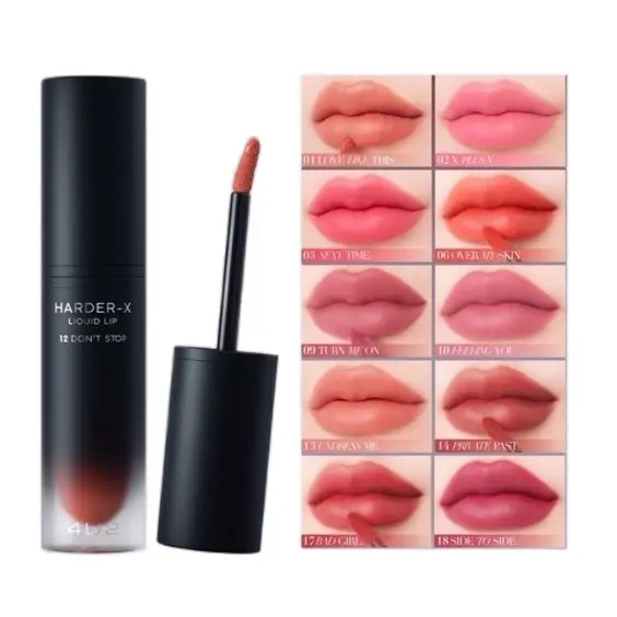 ลิป 4U2 ลิควิดแมท HARDER-X LIQUID LIP มีมาให้เลือก 18 เฉดสี￼ ลิควิดแมท เนื้อนุ่ม สบายปาก ไม่ตกร่อง กลบสีปาก สีชัด สีสวย ติดทน