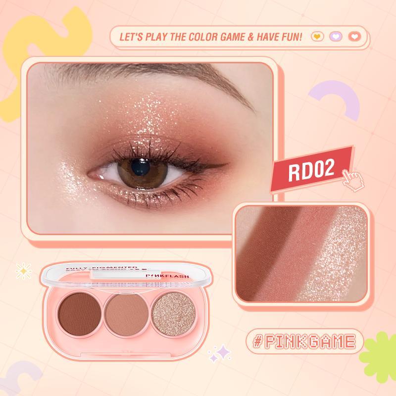 Product Introduction of (BUNDLE) PINKFLASH Eye Makeup Set 3 Shades Eyeshadow Palette Maskara Eye Makeup Set 17
