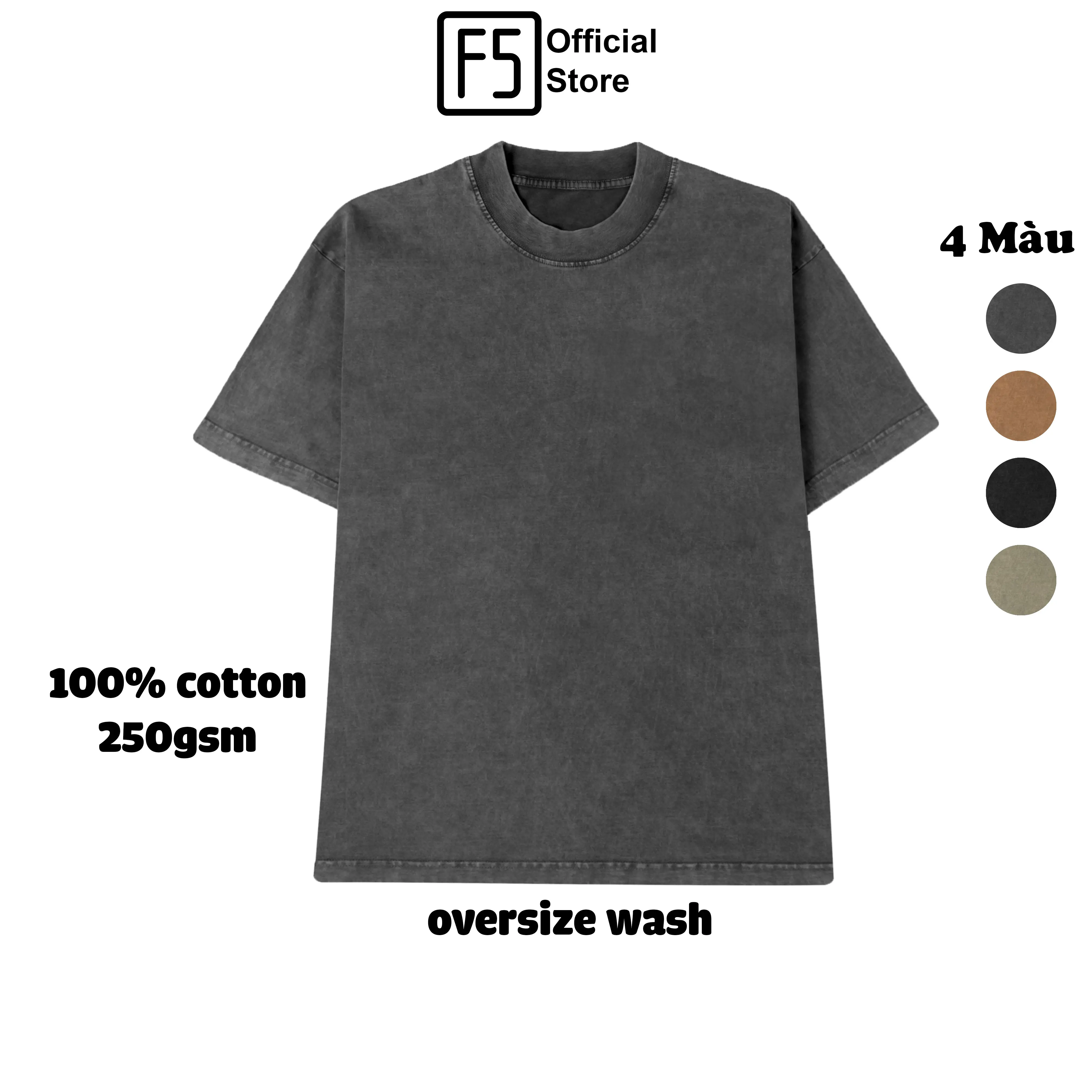 Áo thun loang unisex, áo wash form oversize