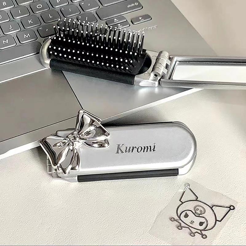 Lược Chải Tóc Gấp Gọn, Tạo Kiểu Tóc, Có Gương, Thiết Kế Anime, Cầm Tay Thích Hợp Đi Du Lịch, Lược Nhỏ Dụng Cụ 3