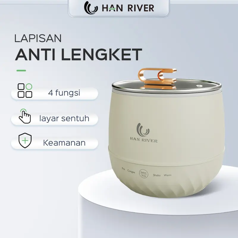 Han River Magic Com Mini Hrrc05Wt Rice Cooker Mini/Penanak Nasi 300Watt Original 0