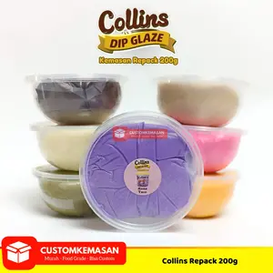 Collins Dip Glaze Repack 200g/ Toping Donat Collins / Selai Donat / Collins Selai Donat