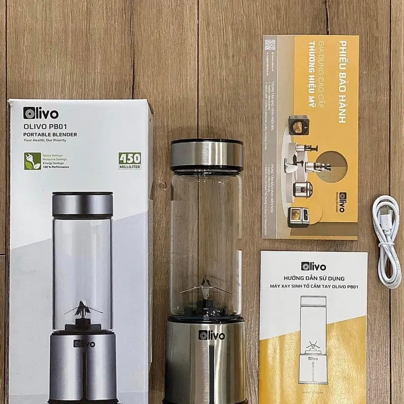 MÁY XAY SINH TỐ CẦM TAY MINI OLIVO PB01 0