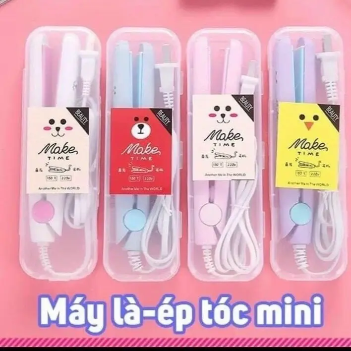 ￼Máy là Ép Uốn Duỗi Tóc Mini  Maketime Nhỏ Gọn Tiện lợi