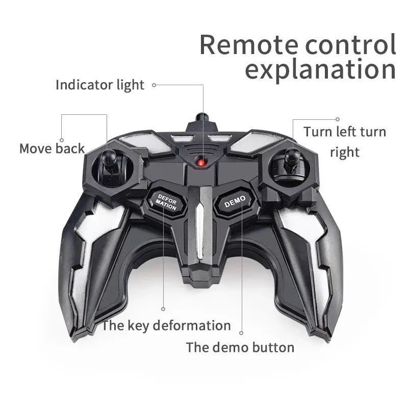 【Duffy toys】2.4G 1:14 Mobil Remote Control Besar Sport Car Robot Transformer / Rc Mobil Remote Transformer Robot / Rc Car Transformer / Mobil Remot Jadi Robot Baterai Cas / Mainan Autobot Remot Kontrol Mobil Berubah Jadi Robot / Anak Mainan Anak Laki Laki 1