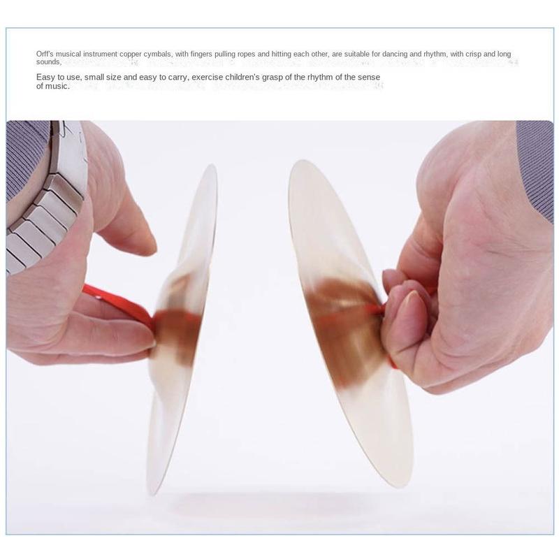 yaoay Musical Toys Hand Copper Cymbals Percussion Brass Percussion Mount Cymbals Instrument Hand Percussion Instruments Children 7