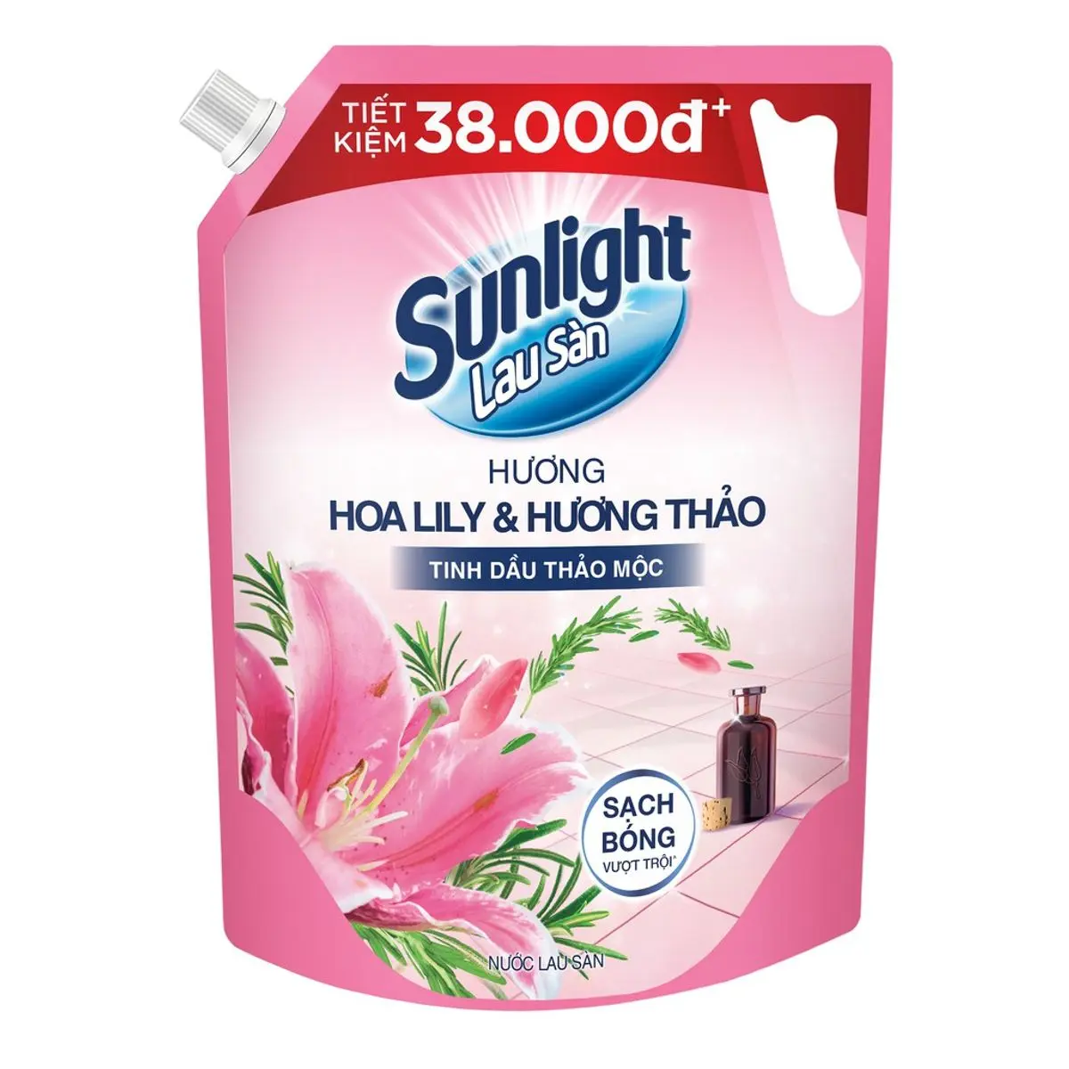 Nước Lau Sàn Sunlᶖght Tinh Dầu Thảo Mộc Túi 3.6 Kg