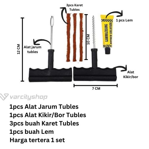Tyre Repair Kit Set Tambal Anti Ban Mobil Motor Tubeless Bocor Kempes 2