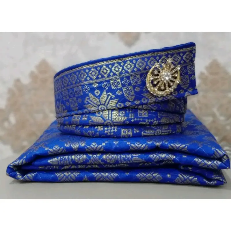 (DEWASA)SET TANJAK DAN SARUNG SONGKET DEWASA KHAS MELAYU (tidk termasuk bros) 6