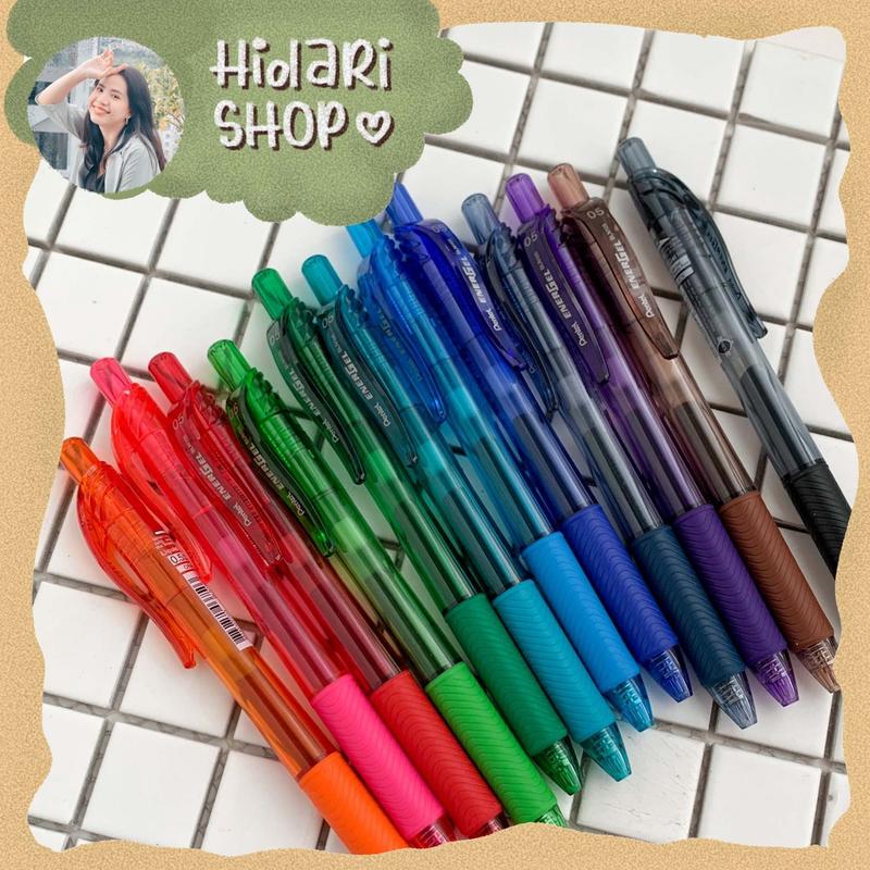  MỚI Bút Gel Siêu Mau Khô 12 màu Pentel EnerGel - Hidari 