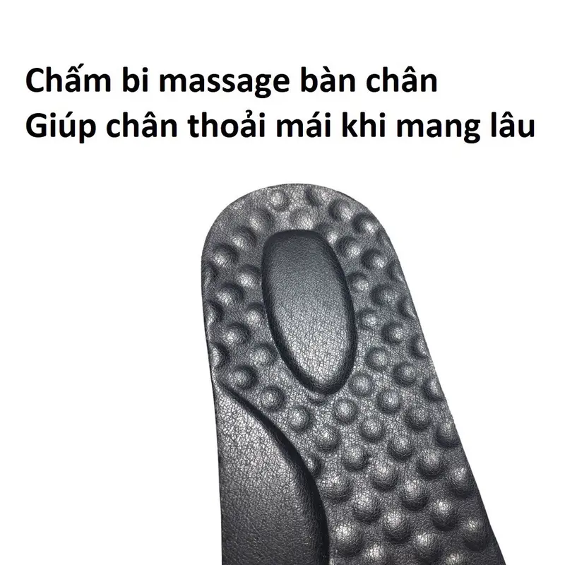 Lót giày tăng chiều cao, hỗ trợ tăng 3cm chiều cao, chất liệu mút bọt biển êm chân với các chấm bi massage 2
