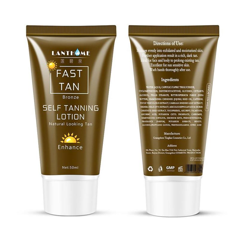 Product Introduction of Sun-Free Natural Black Bronze Wheat Color Body Lotion Black Cream Self Tanning Lotion 9