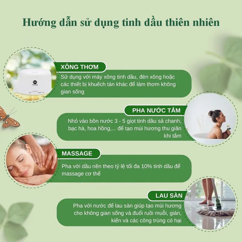 Tinh Dầu Thơm Phòng dung tích 10ml nhiều mùi tự chọn giúp giảm căng thẳng xua đuổi côn trùng khử mùi hôi chaitinhdầu 2