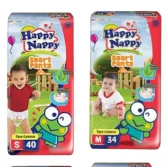 HAPPY NAPPY SMART PANTS S40/M34/L30/XL26 POPOK BAYI TERMURAH TERLENGKAP 0