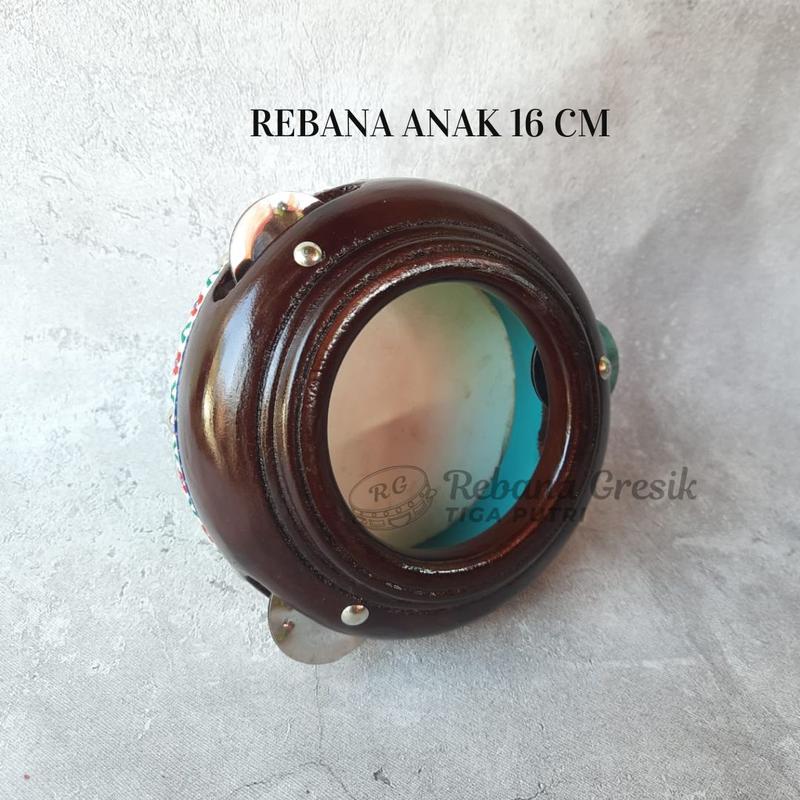 Rebana hadroh anak ukuran 16 cm Asli Kayu 3