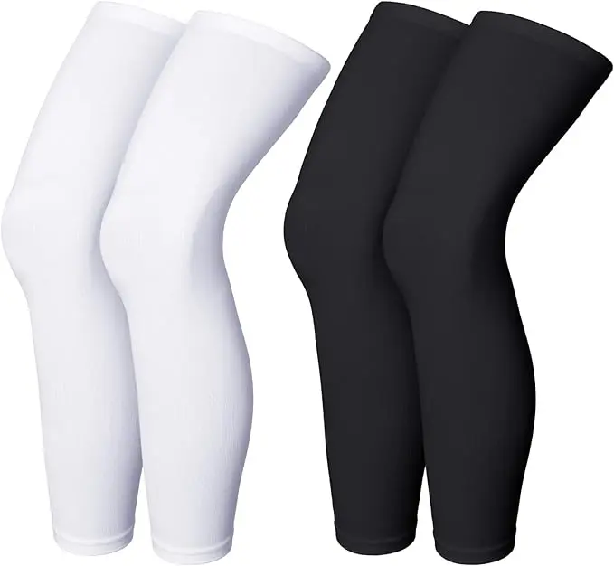 Compression Leg Sleeve Full Length Leg Sleeves Sports Cycling Leg Sleeves for Men Women  Running Basketball Cycling