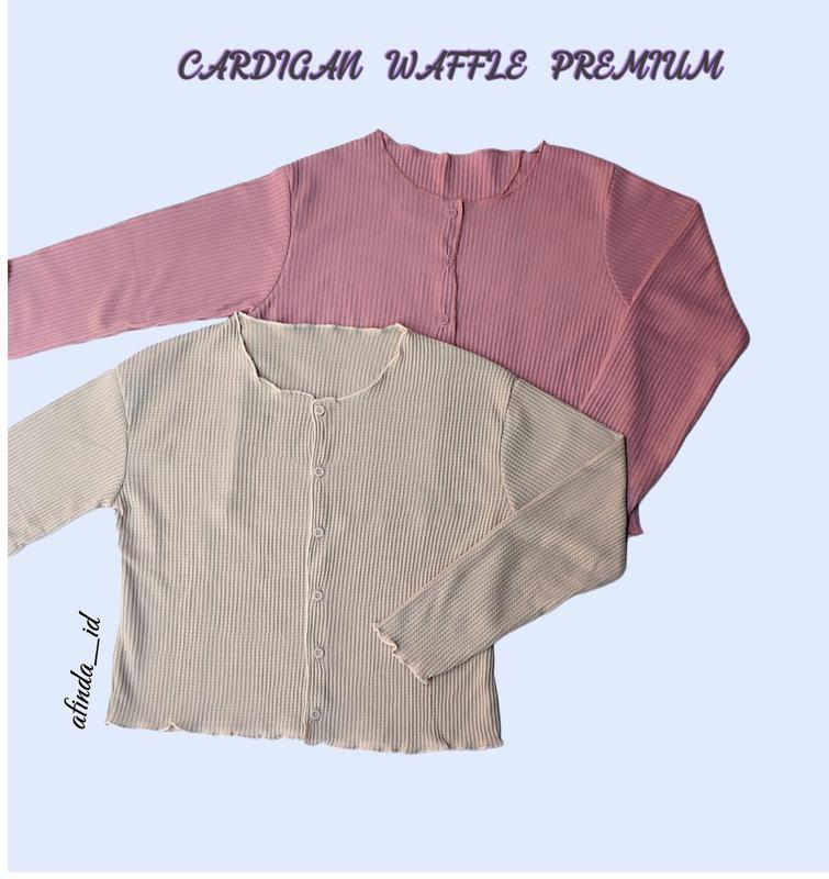 Cardigan Wanita  Waffle Crop 1