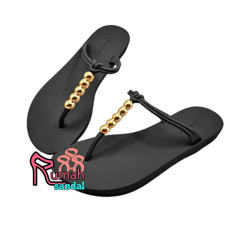 SANDAL JEPIT WANITA MOTIF MANIK EMAS GLANZTON JLT L1913 SENDAL CEWE 3