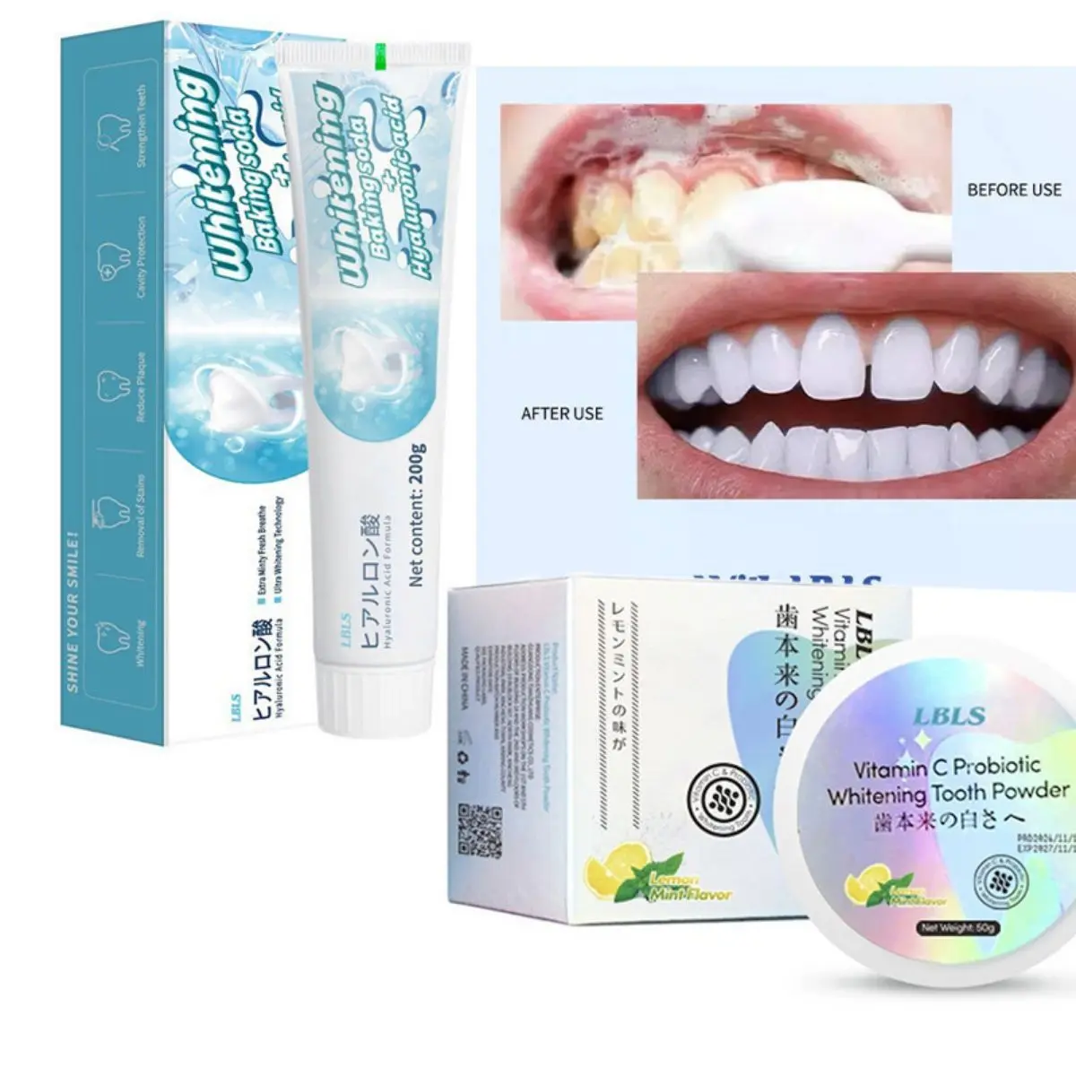 (Buy 1 take 1) Japanese Hyaluronic Acid Toothpaste 200g & SCOBAN Tooth ...