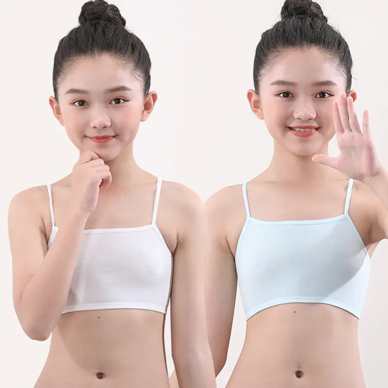 Áo Vest Cho Bé Gái 7-13 Tuổi, Áo Ngực Cho Thanh Thiếu Niên, Áo Bralette Cho Trẻ Em, Đồ Lót Chống Va Đập Thoáng Khí, Địu Mỏng Cho Học Sinh Và Bé Gái 1