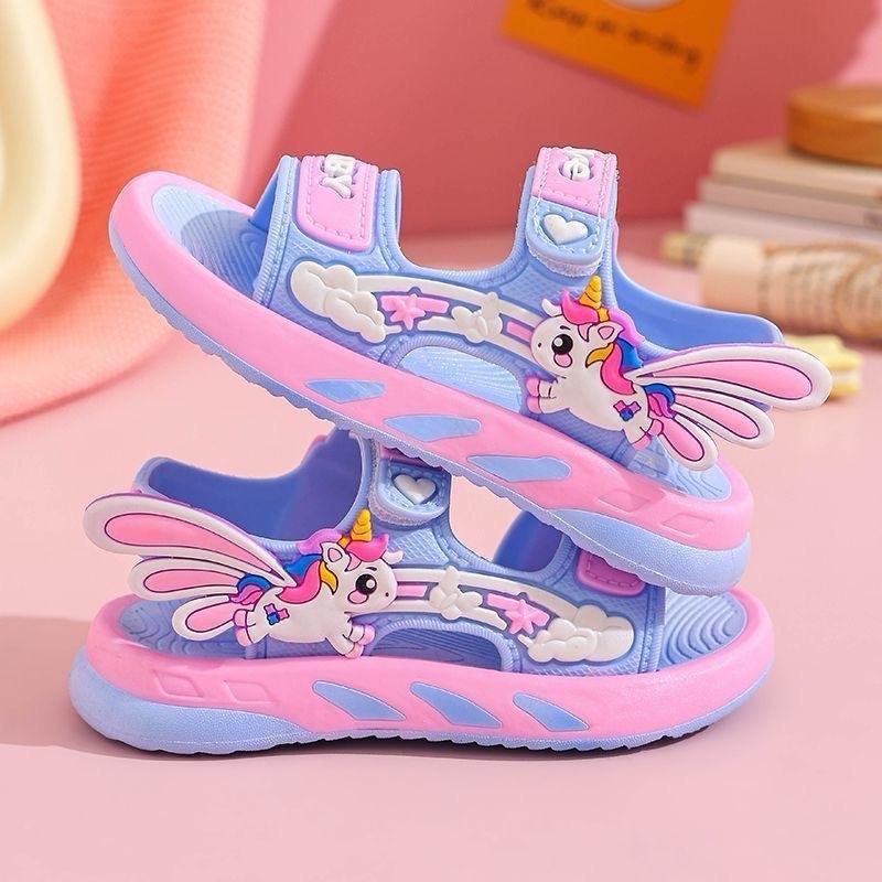 Giày quai dán chất liệu cao su nhám chống trơn, chống nước cho bé gái Sport Sneaker Kids Tập Thể Dục Giày Thể Thao