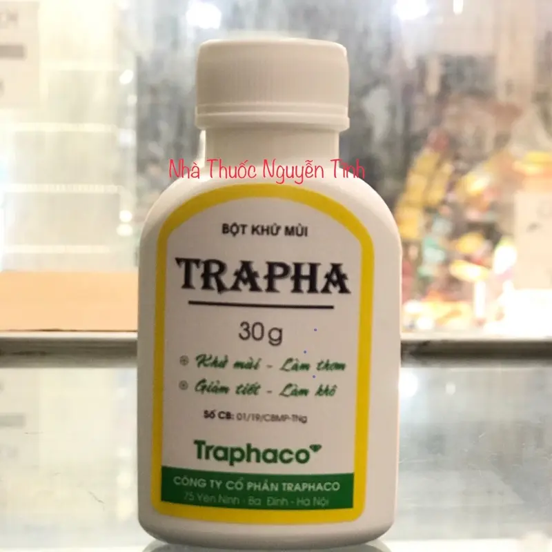 Bột khử mùi Trapha 30g Traphaco giảm tiết, khử mùi hôi nách, chân. 4